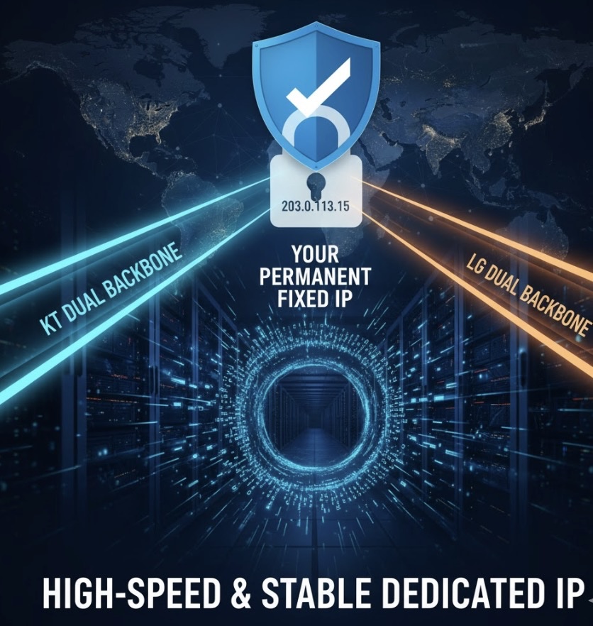 KT/LG 듀얼 백본을 통한 안정적인 고정 IP 연결 이미지